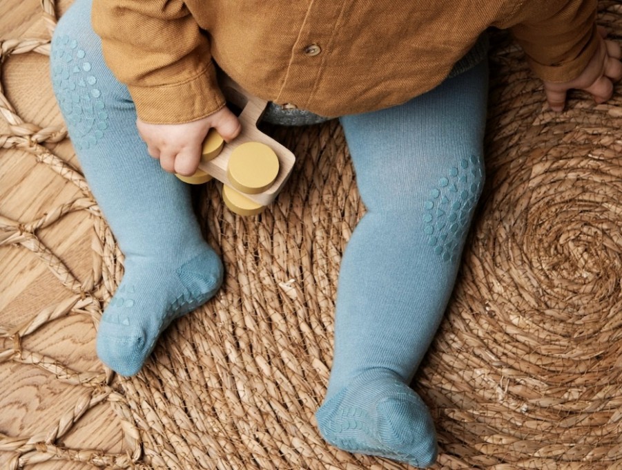 Baby GoBabyGo Tights | Gobabygo Crawling Tights Dusty Blue