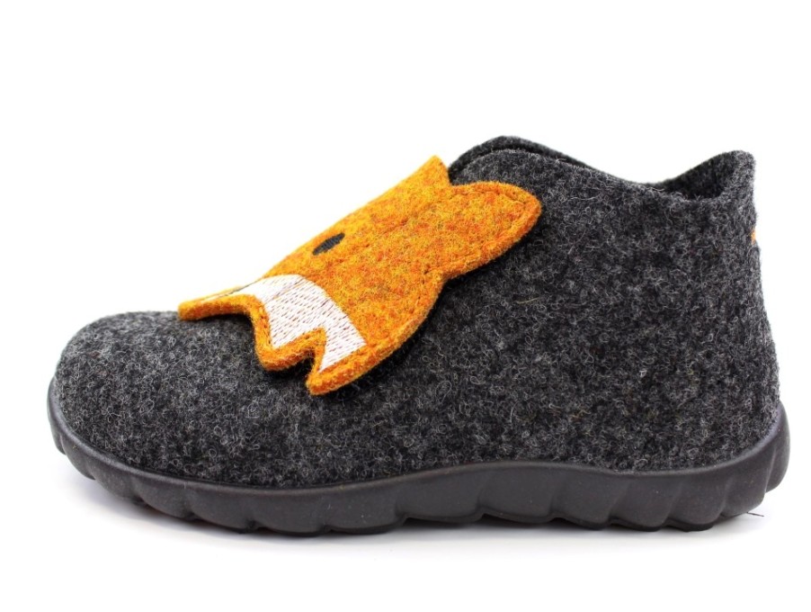 Baby Superfit Slippers | Superfit Slippers Happy Lavagna Fox Woolfilt