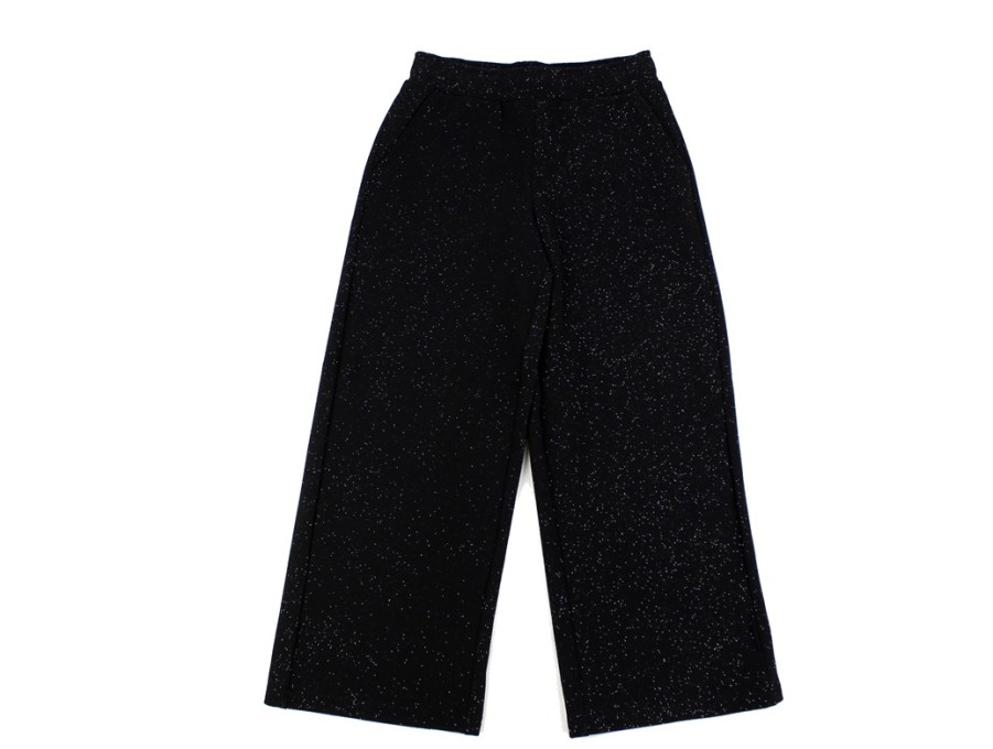 Kids Name It Pants And Leggings | Name It Black Wide Glitter Trousers