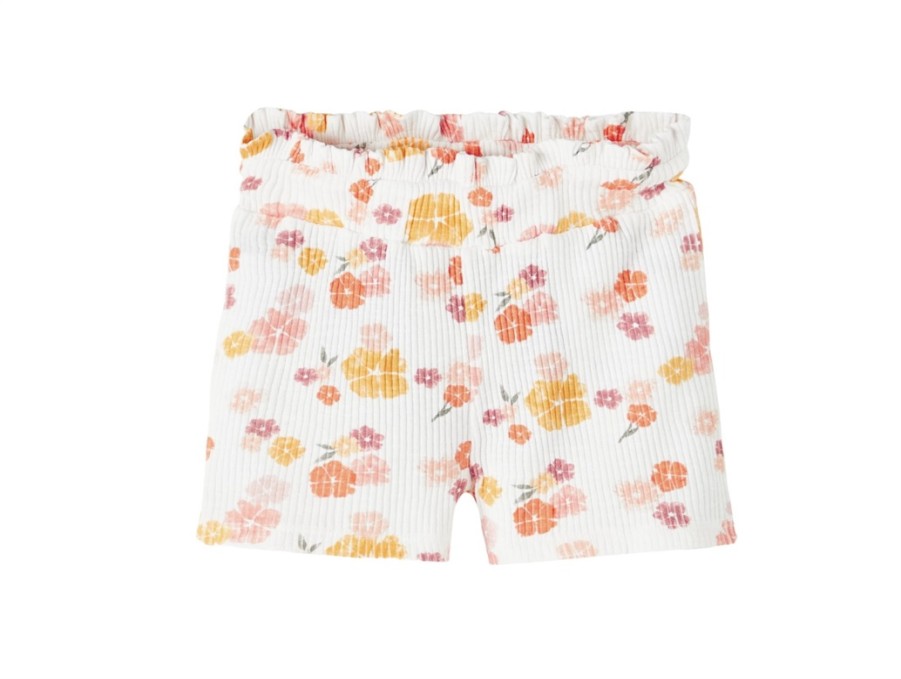 Baby Name It Shorts | Name It Bright White Shorts Flowers