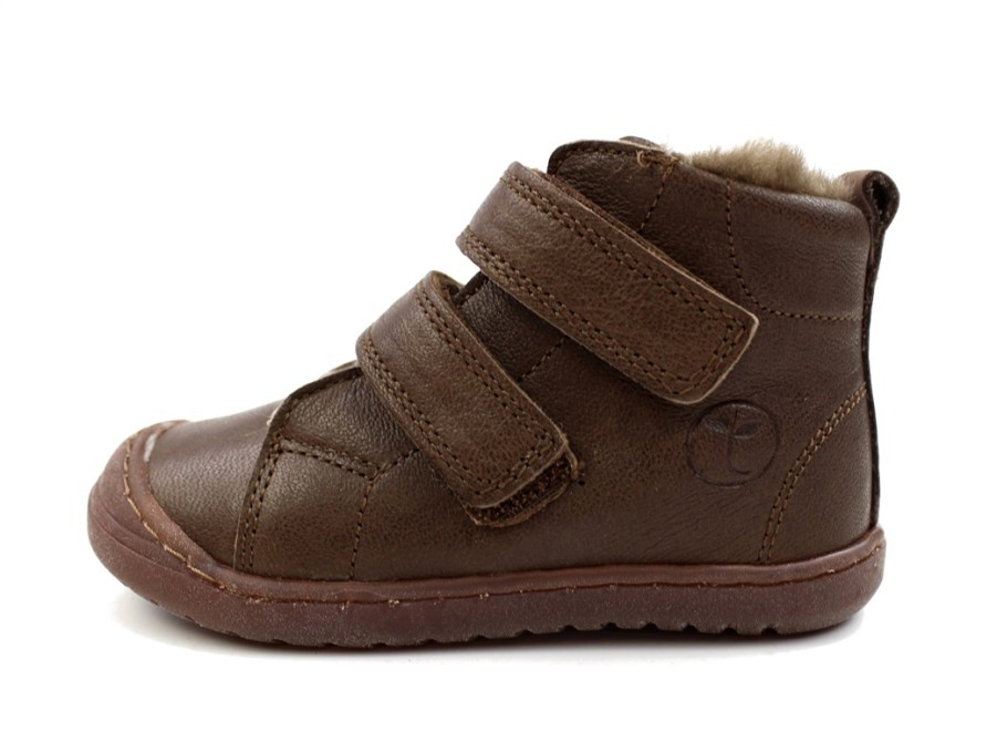 Baby Bisgaard Winter Boots | Bisgaard Coffee Winter Beginner Shoes Rudi