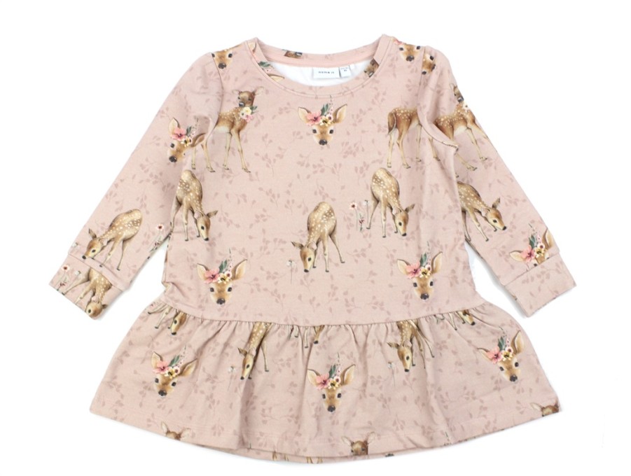 Baby Name It Dresses | Name It Rose Smoke Bambi Sweatdress