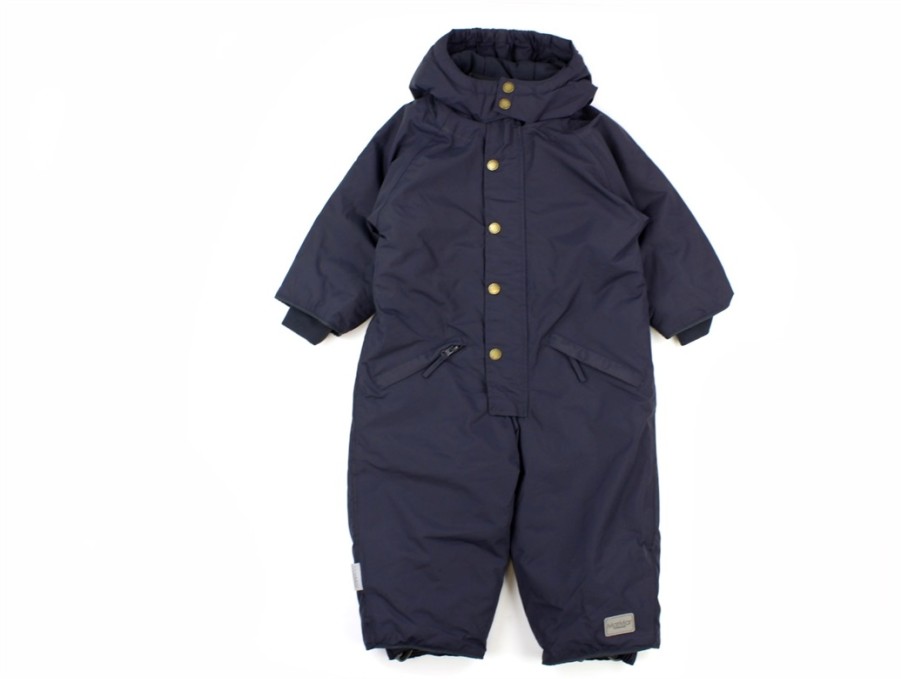 Baby MarMar Copenhagen Coveralls | Marmar Ollie Snowsuit Darkest Blue