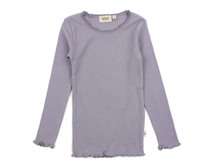 Tweens Wheat T-Shirts | Wheat Lavender T-Shirt Reese Rib Lace