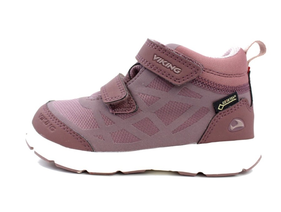 Tweens Viking Shoes And Sneakers | Viking Sneaker Veme Mid Antique Rose/Dusty Pink With Gore-Tex