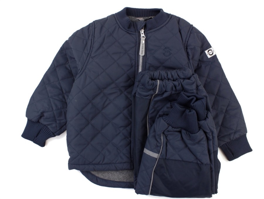 Baby Mikk line Thermal Wear And Fleece | Mikk-Line Thermal Set Blue Nights With Fleece Lining