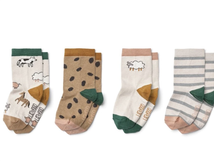 Accessories And Home Liewood | Liewood Farm/Sandy Socks Silas (4-Pack)