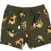 Baby Name It Shorts | Name It Shorts Sweat Olive Night Jcb Tractor