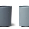 Accessories And Home Liewood | Liewood Blue Mix Silicone Cup Ethan (2-Pack)