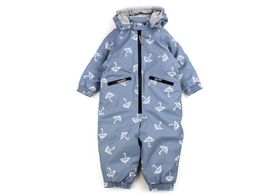 Baby Ver de Terre Coveralls | Ver De Terre Winter Sky Rubber Jumpsuit Magic