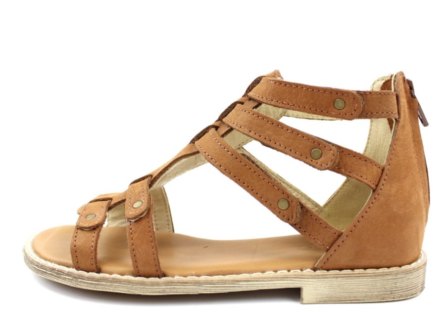 Tweens Arauto RAP Sandals | Arauto Rap Sandal Cognac Aska With Velcro And Zipper