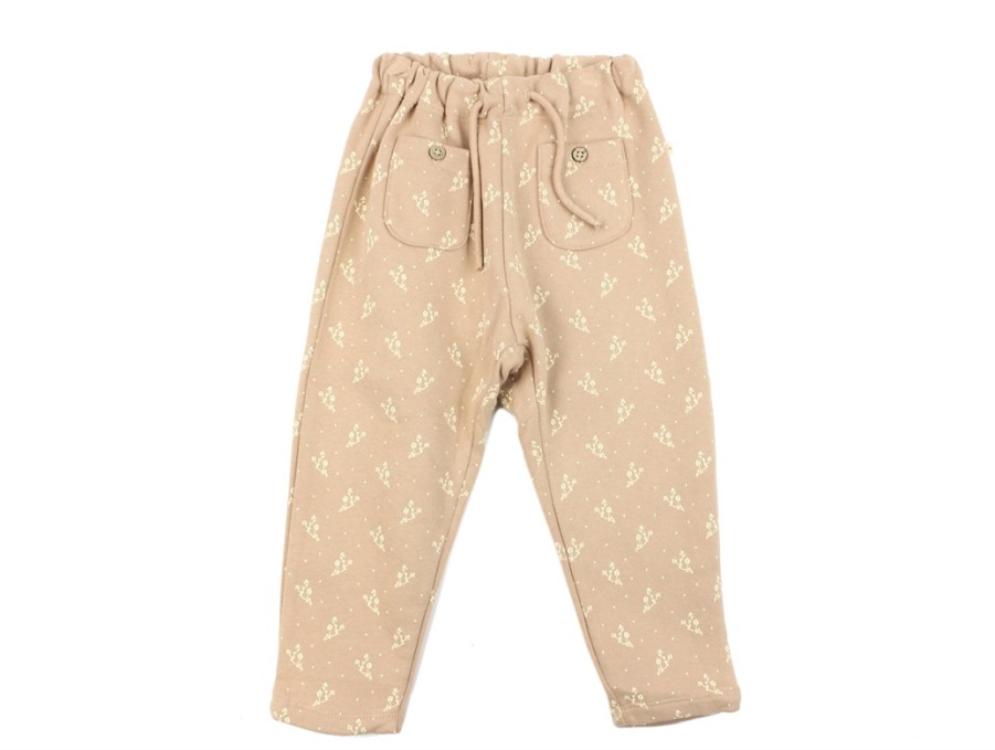 Kids Lil Atelier Pants And Leggings | Lil Atelier Nougat Floral Sweatpants