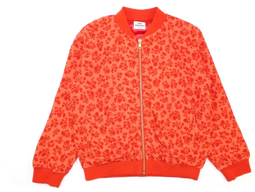 Kids Mads Nørgaard Cardigans | Mads Norgaard Cardigan/Jacket Red Flower Jam