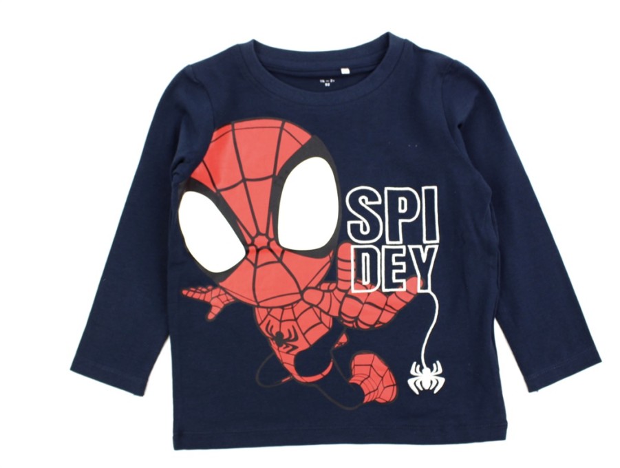 Baby Name It Short And Long-Sleeved T-Shirts | Name It Dark Sapphire T-Shirt Spidey