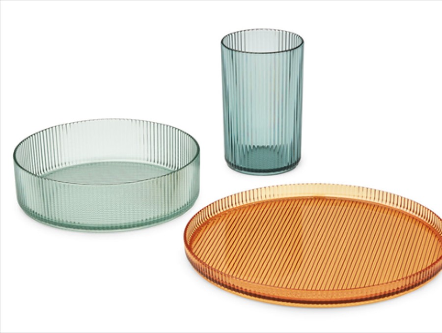 Accessories And Home Liewood | Liewood Kain Sea Blue Mix Tableware (3-Pack)