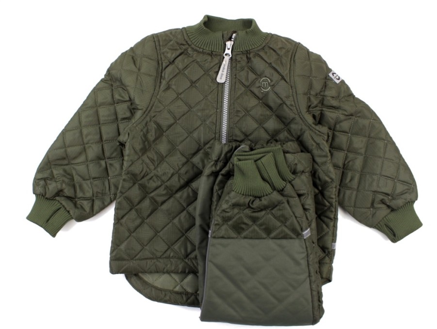 Baby Mikk line Thermal Wear And Fleece | Mikk-Line Thermal Set Dusty Olive