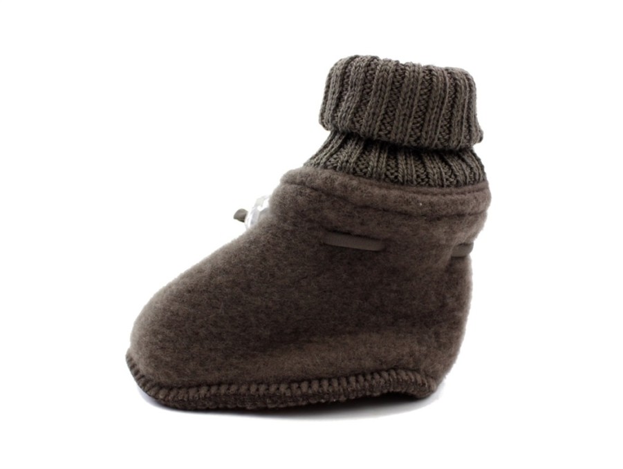 Baby Joha Baby Shoes And Crawler Shoes | Joha Dark Bark Booties Merino Wool