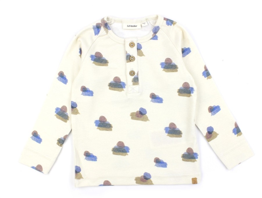 Baby Lil Atelier Short And Long-Sleeved T-Shirts | Lil Atelier Turtledove Print Top