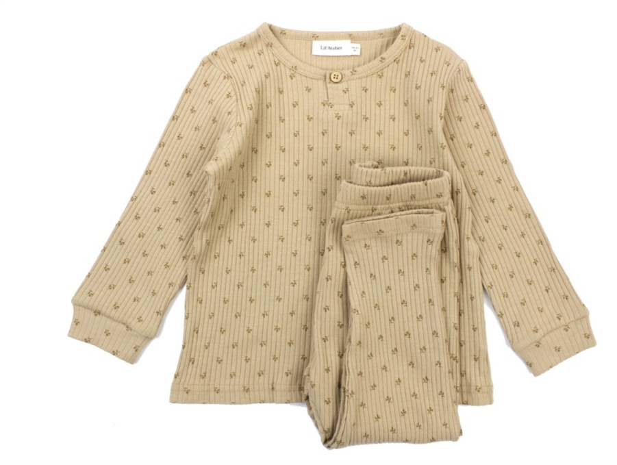 Kids Lil Atelier Underwear And Sleepwear | Lil Atelier Night Wear Travertine