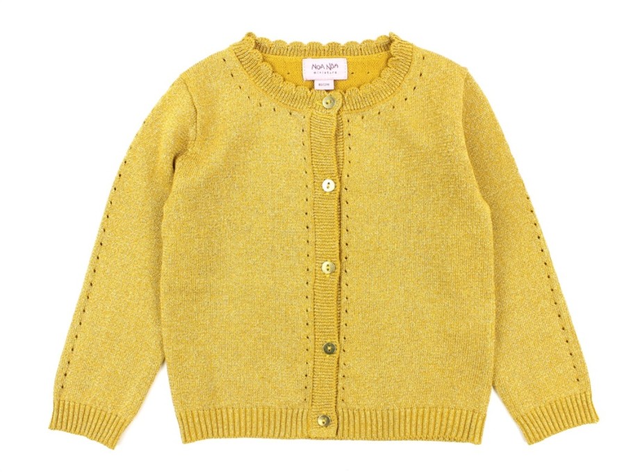 Baby Noa Noa Miniature Cardigans | Noa Noa Miniature Cardigan Ocher Yellow Glitter