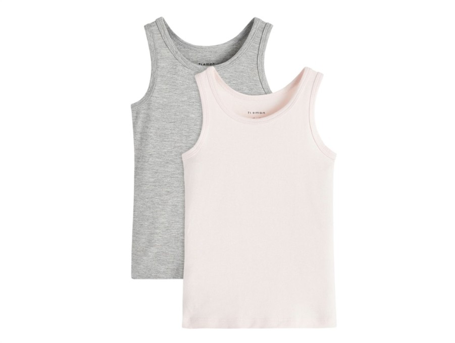 Kids Name It Underwear And Sleepwear | Name It Barely Pink Mix Undershirt (2-Pack)