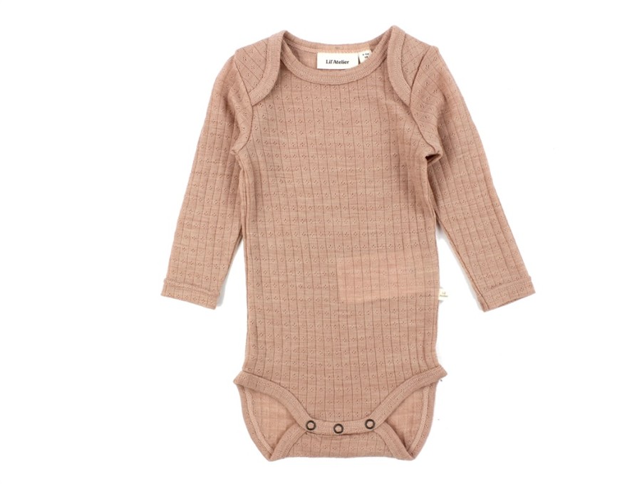 Baby Lil Atelier Bodysuits And Jumpsuits | Lil Atelier Roebuck Body Merino Wool