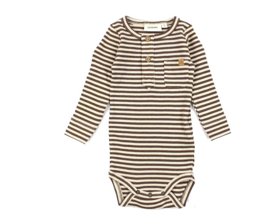 Baby Lil Atelier Bodysuits And Jumpsuits | Lil Atelier Rain Drum Striped Body