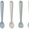 Accessories And Home Liewood | Liewood Dusty Mint Multi Mix Cutlery Set Shea Silicone (4-Pack)