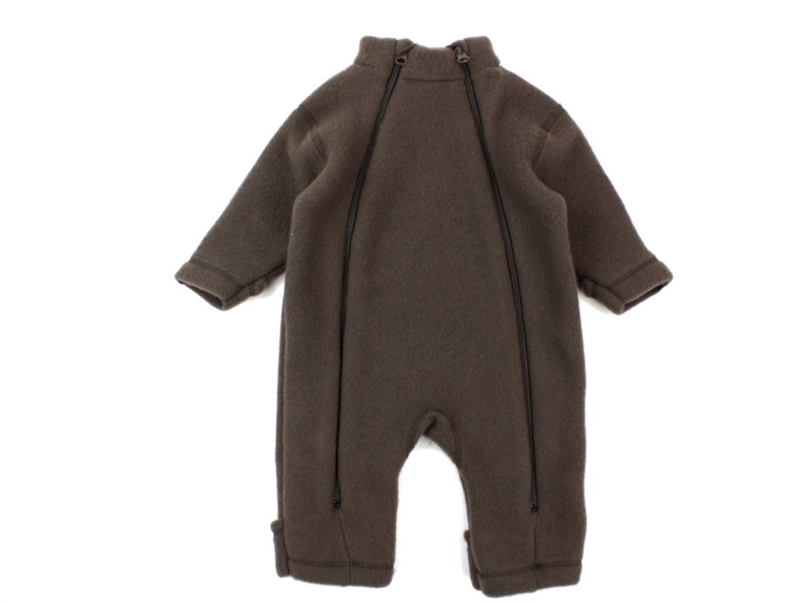 Baby Joha Bodysuits And Jumpsuits | Joha Dark Bark Jumpsuit Merino Wool