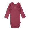 Baby Lil Atelier Bodysuits And Jumpsuits | Lil Atelier Dry Rose Bodysuit With Pattern