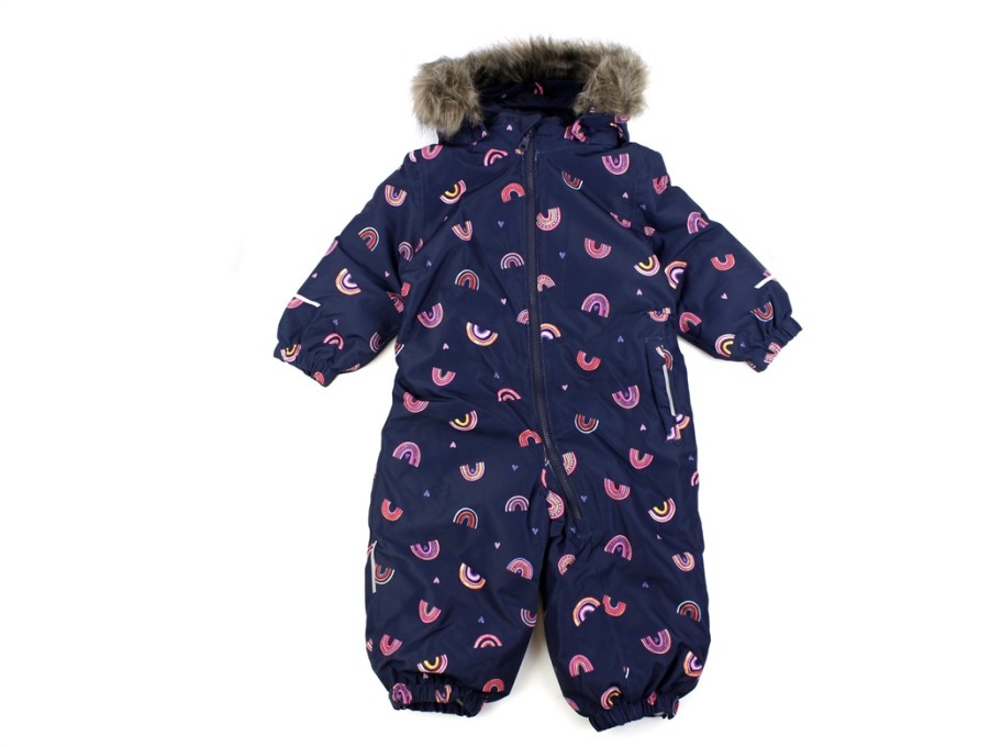 Baby Name It Coveralls | Name It Dark Sapphire Rainbow Snowsuit