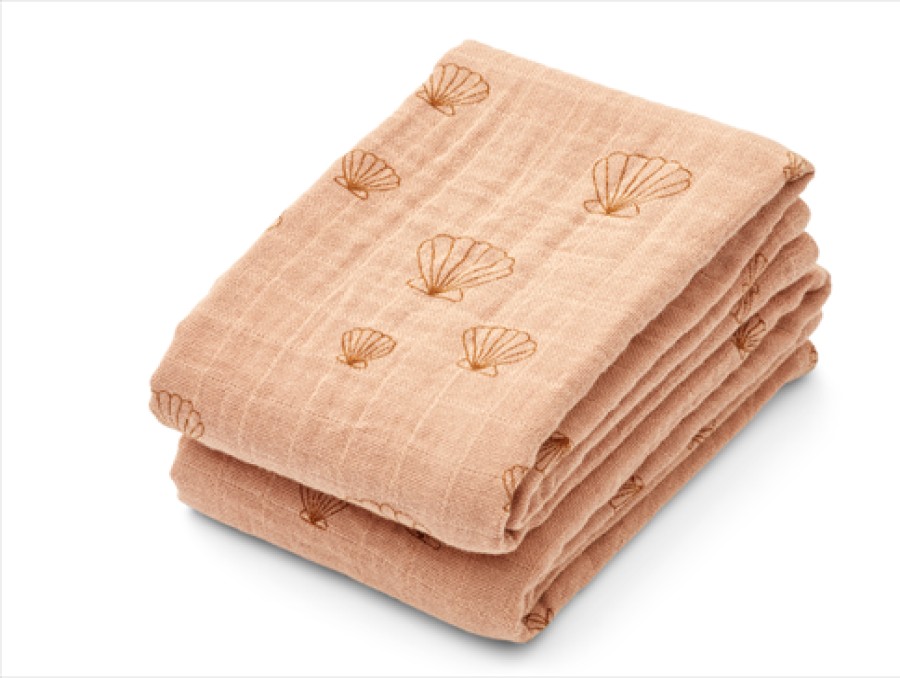 Accessories And Home Liewood | Liewood Lewis Seashell Pale Muslin Cloth (2-Pack)