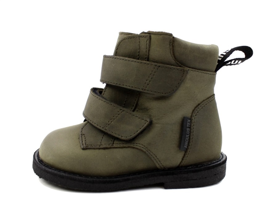 Baby Angulus Winter Boots | Angulus Dark Olive Winter Boot With Tex