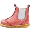 Baby Angulus Shoes And Sneakers | Angulus Ancle Boot D.Rose/Silver With Hole Pattern