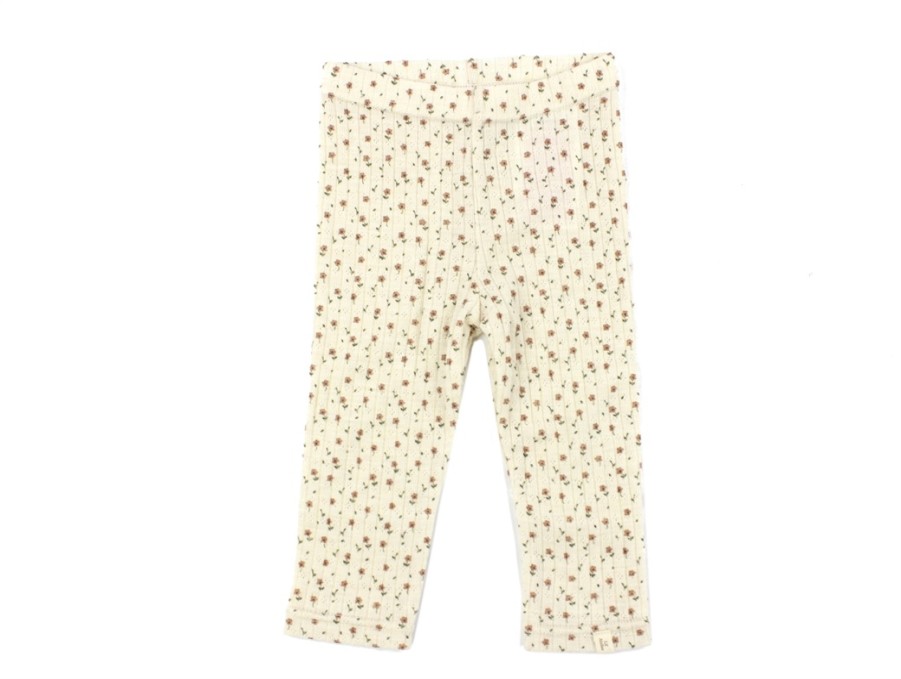 Baby Lil Atelier Pants And Leggings | Lil Atelier Turtledove Printed Leggings Merino Wool