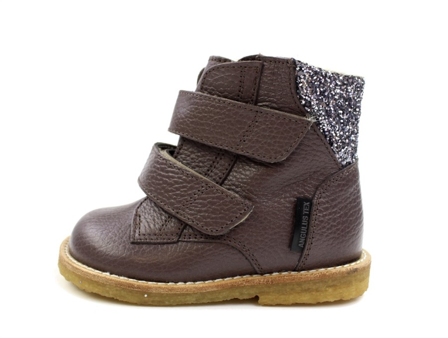 Baby Angulus Winter Boots | Angulus Dusty Lavender Glitter Winter Boot With Tex