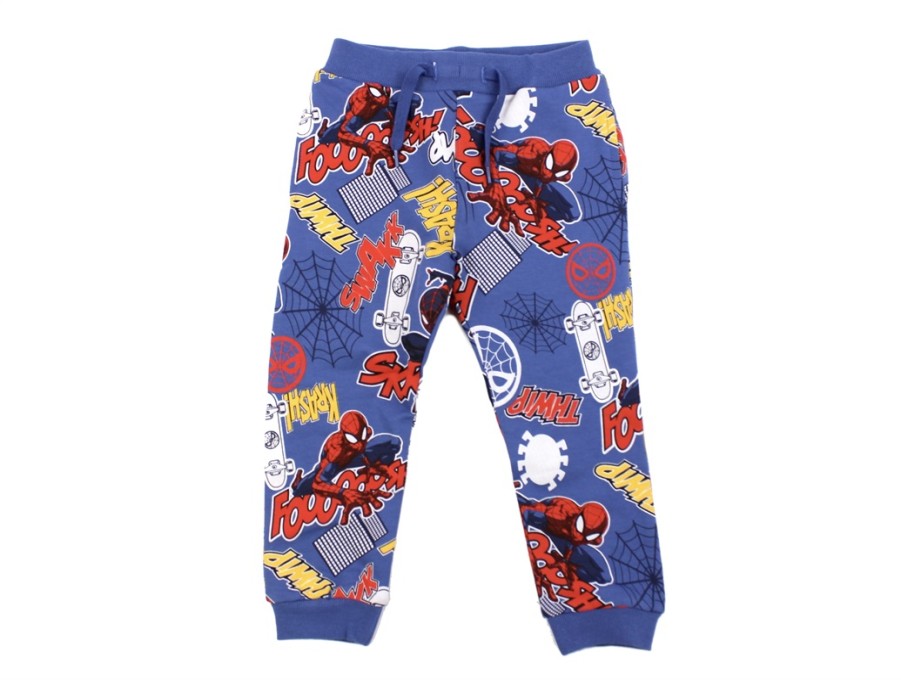 Kids Name It Pants And Leggings | Name It Bijou Blue Spiderman Sweatpants