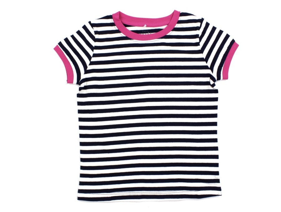 Tweens Name It Tops | Name It Dark Sapphire T-Shirt Stripes