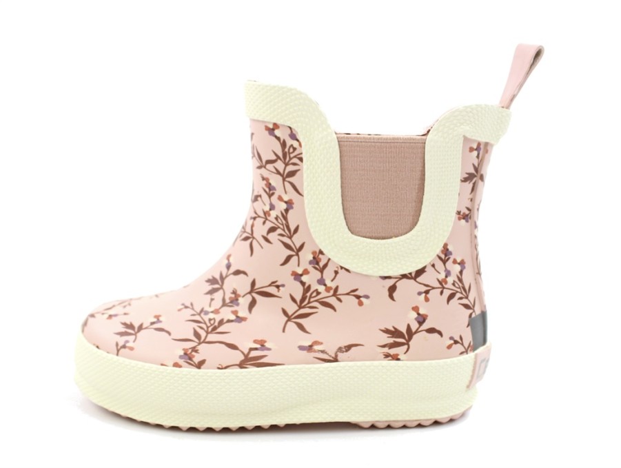 Baby Celavi Rubber Boots | Celavi Peach Whip Rubber Boot Short Flowers