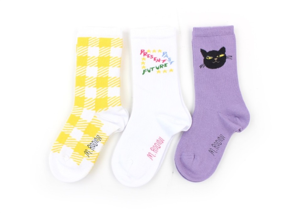 Baby Mini Rodini Socks | Mini Rodini Socks Past Present Future (3-Pack)