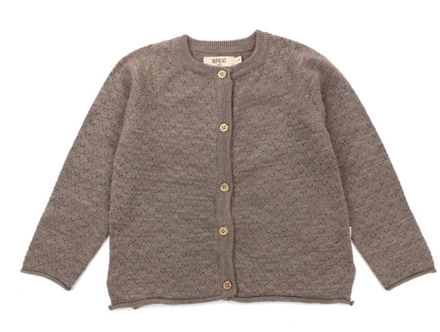 Baby Wheat Cardigans | Wheat Cardigan Hera Hazel Melange Merino Wool