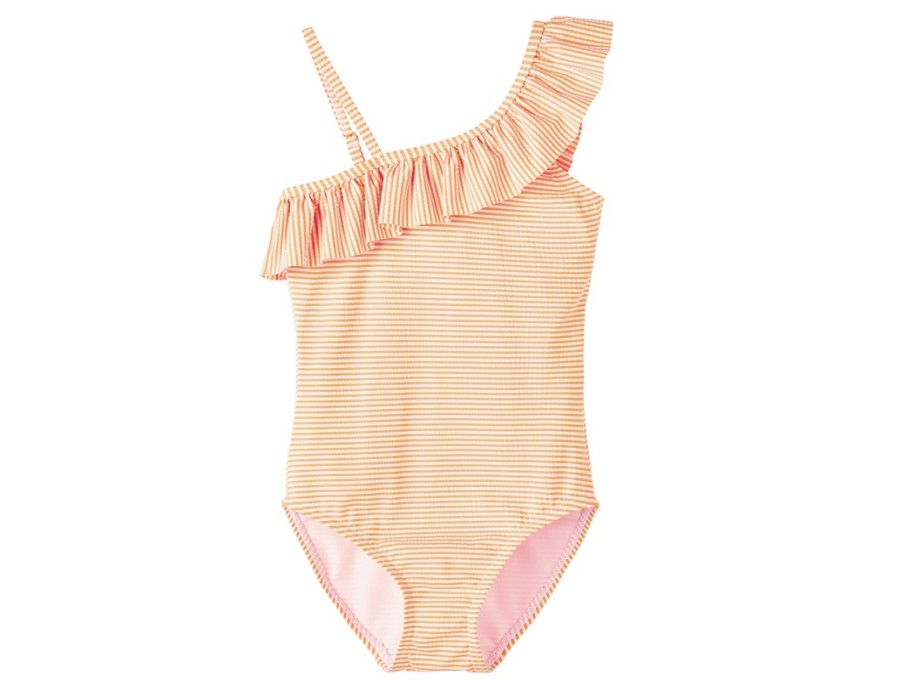 Tweens Name It Swimwear | Name It Orange Pop Swimsuit Neon