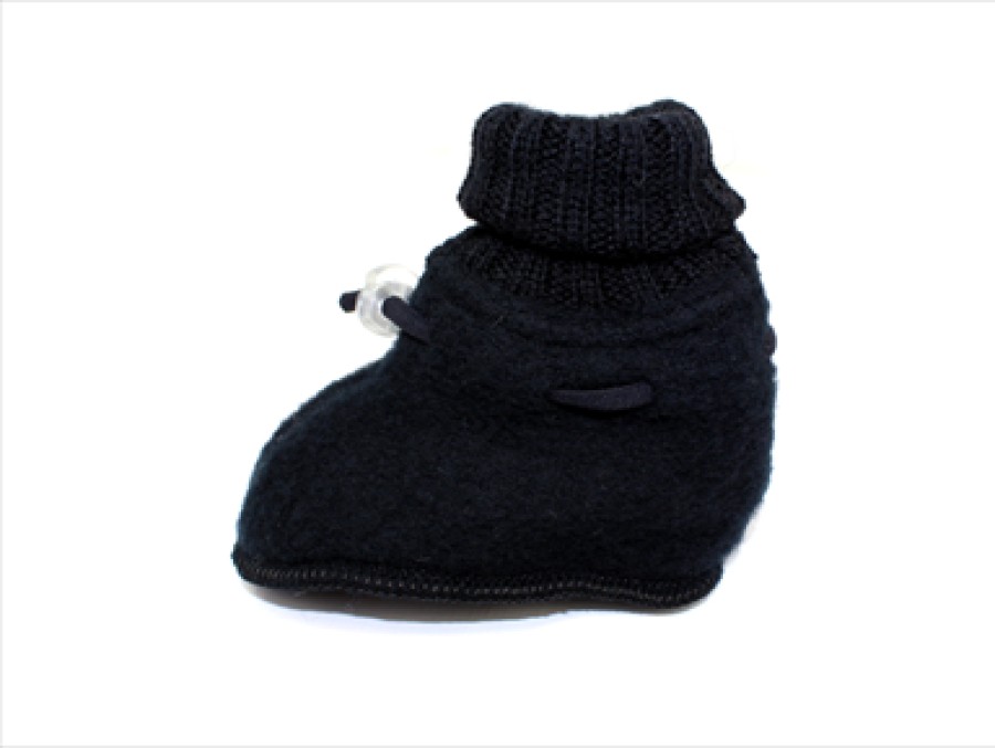 Baby Joha Baby Shoes And Crawler Shoes | Joha Black Booties Merino Wool