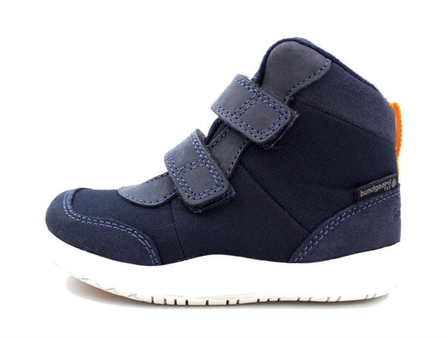 Kids Bundgaard Shoes And Sneakers | Bundgaard Navy Birk Boot With Velcro And Tex