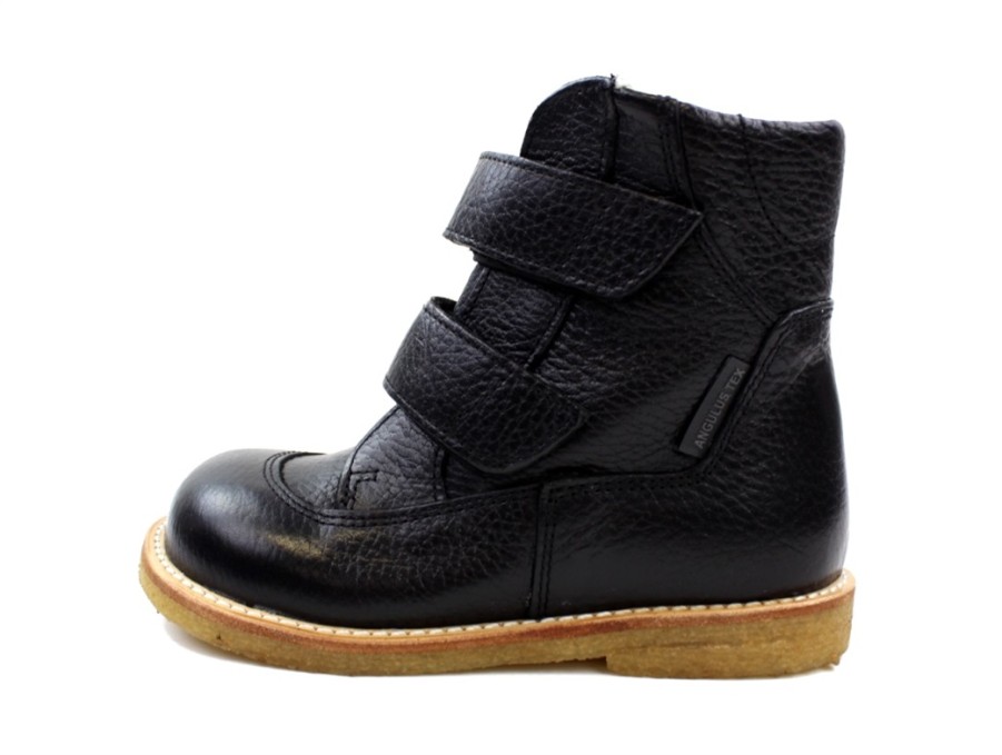 Baby Angulus Winter Boots | Angulus Black Winter Boot With Tex