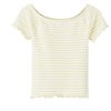 Tweens Name It Tops | Name It Double Cream Top Stripes