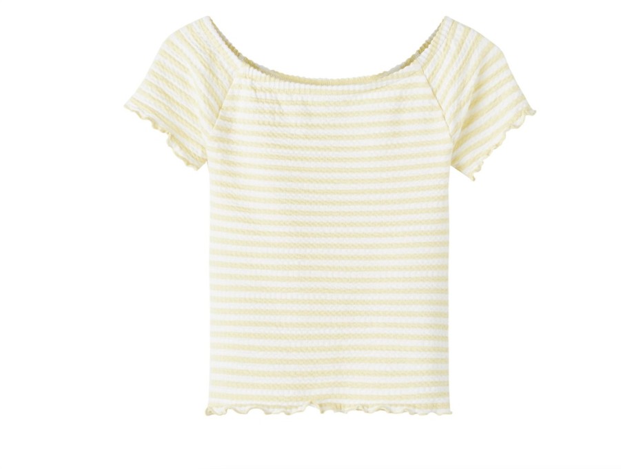 Tweens Name It Tops | Name It Double Cream Top Stripes