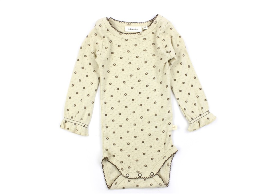 Baby Lil Atelier Bodysuits And Jumpsuits | Lil Atelier Wood Ash Floral Body