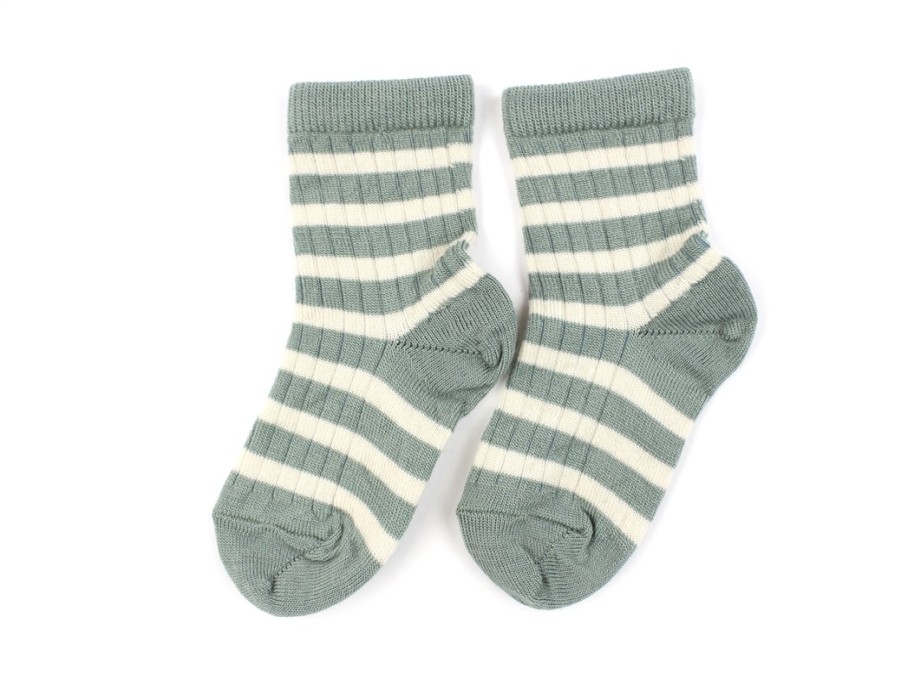 Baby MP Socks | Mp Lily Pad Socks Wool Stripes (2-Pack)