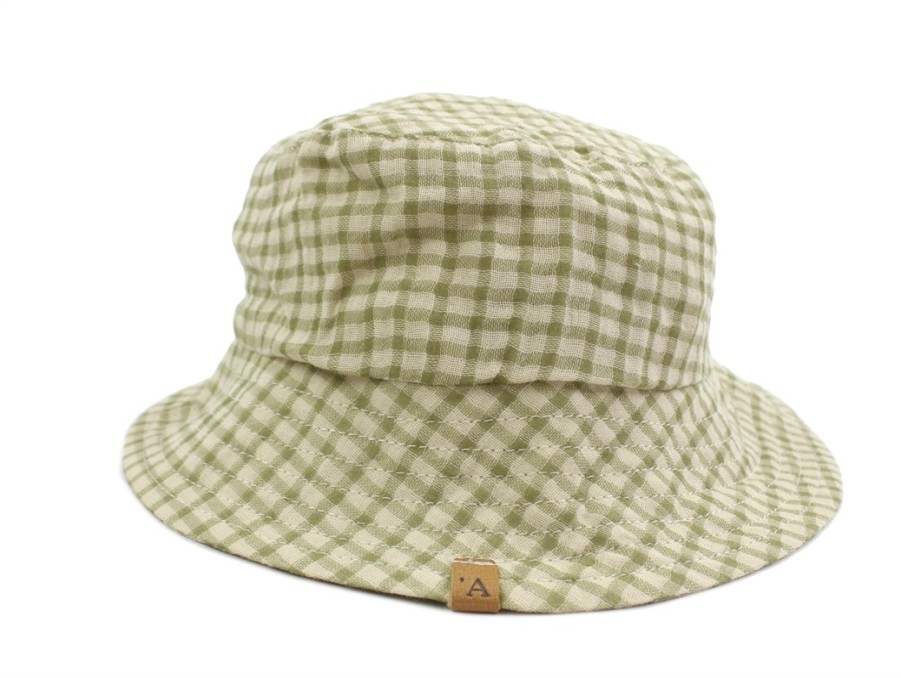 Accessories And Home Lil Atelier | Lil Atelier Sage Sunhat Checkered